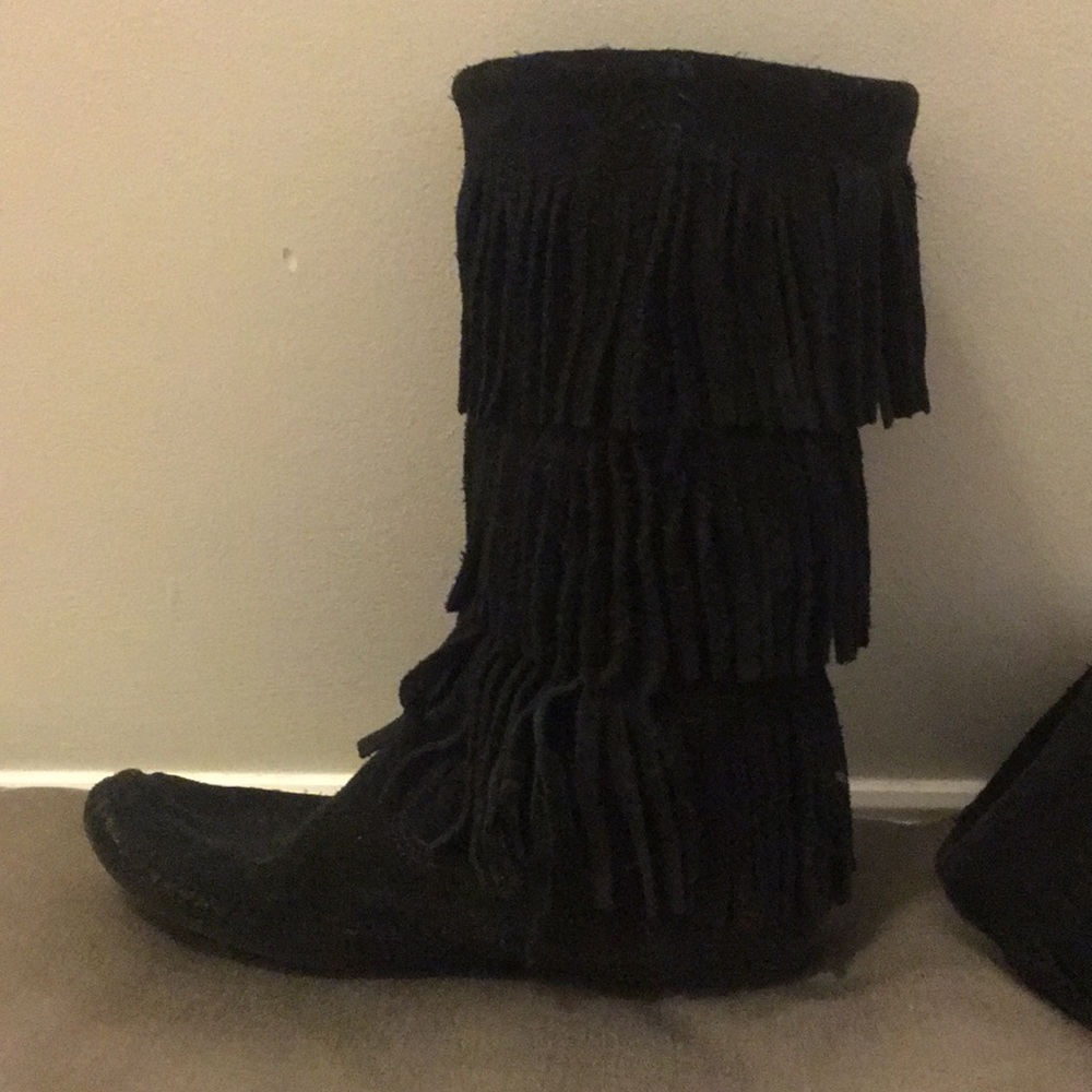 Minnetonka Three Layer Fringe Boots - image 2
